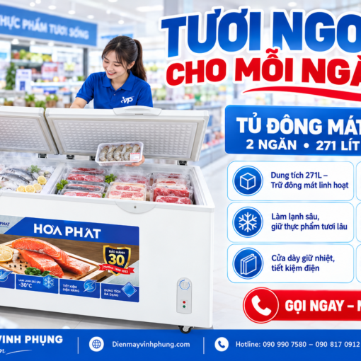 Tủ đông mát Hòa Phát 271 lít HPF BD6271
