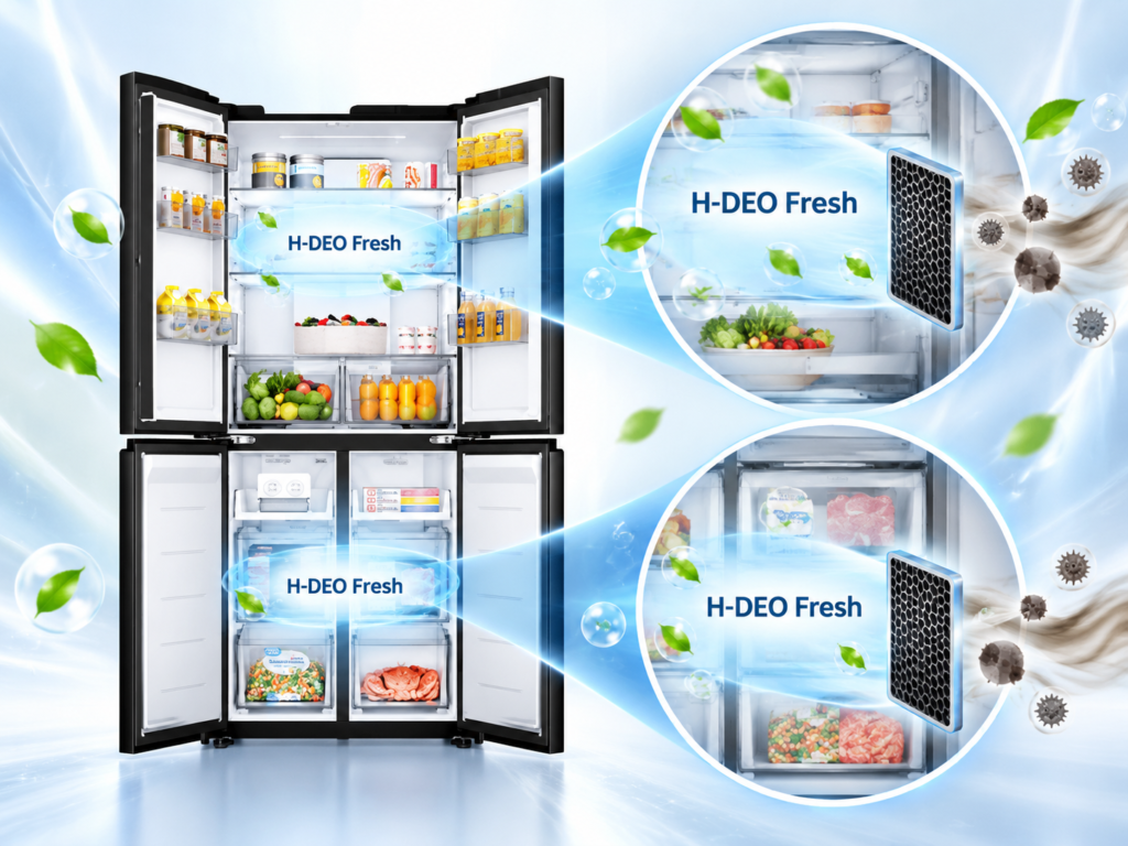 Tủ lạnh 4 cửa Aqua Inverter Multi Door 460 Lít AQR-M505XA(GB)