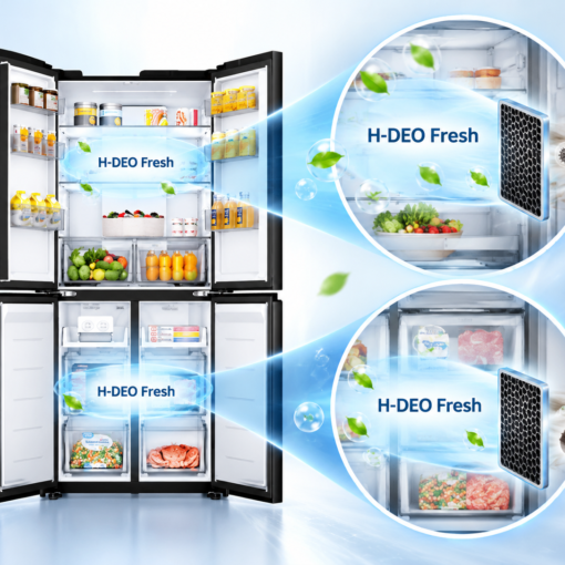 Tủ lạnh 4 cửa Aqua Inverter Multi Door 460 Lít AQR-M505XA(GB)