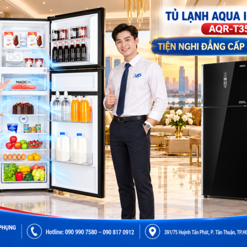 Tủ lạnh Aqua Inverter 312 lít AQR-T359MA(GB) 9 Tủ lạnh Aqua Inverter 312 lít AQR-T359MA(GB)