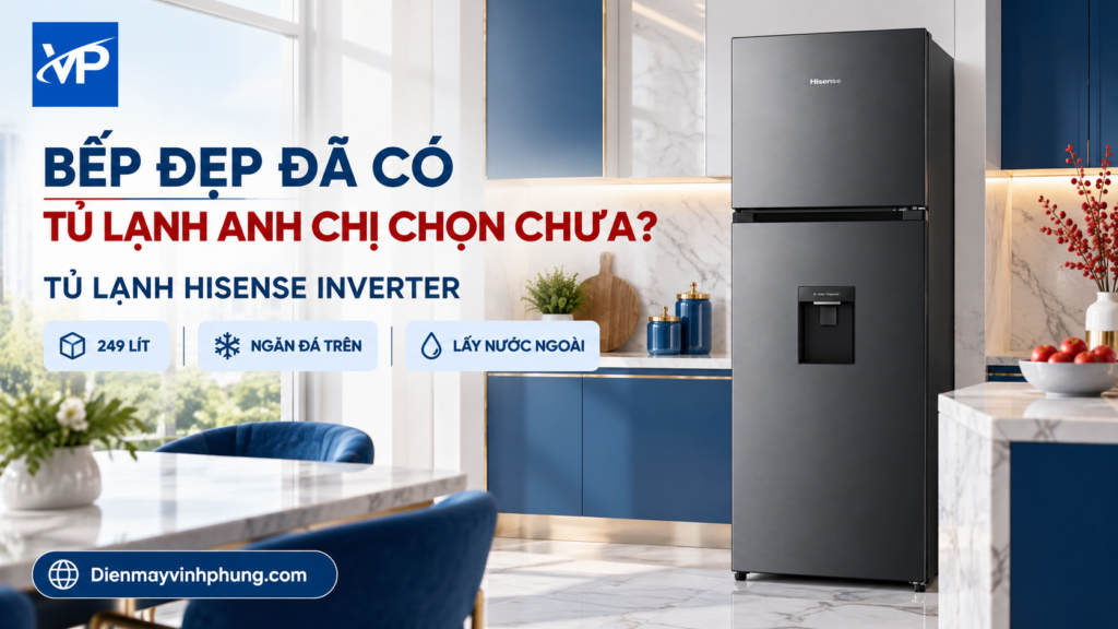 Tủ lạnh Hisense Inverter 249 lít RT251N3AS