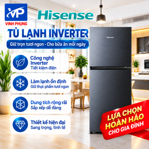 Tủ lạnh Hisense Inverter 205 lít RT201N3ES