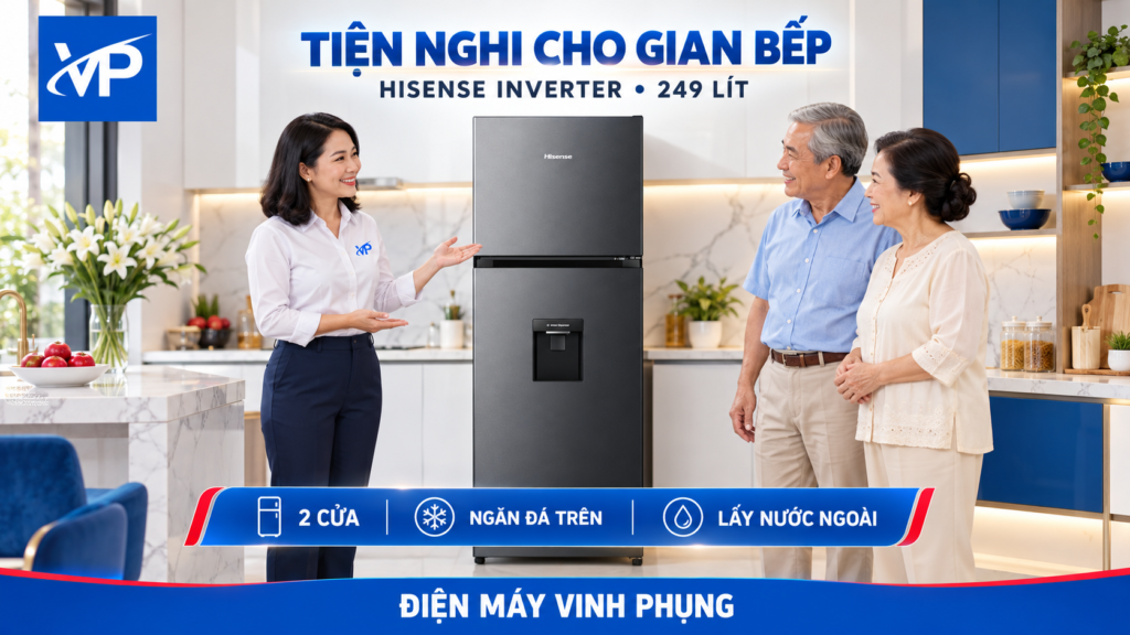 Tủ lạnh Hisense Inverter 249 lít RT251N3AS