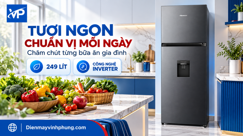 Tủ lạnh Hisense Inverter 249 lít RT251N3AS