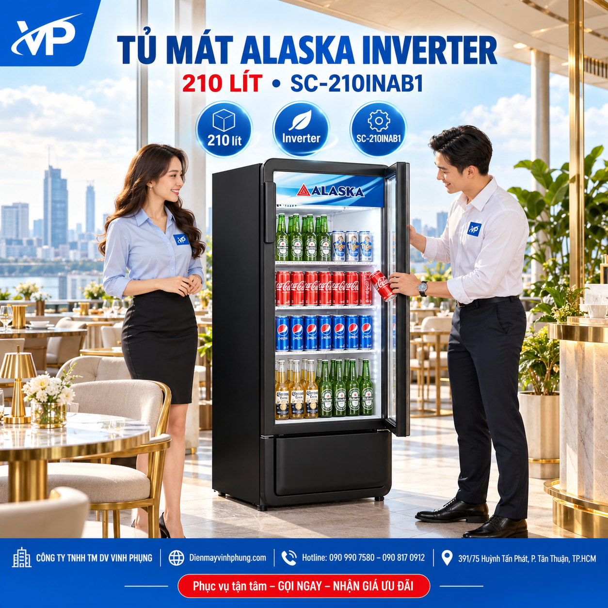 Tủ mát Alaska inverter 210 lít SC-210INAB1 3 Tủ mát Alaska inverter 210 lít SC-210INAB1