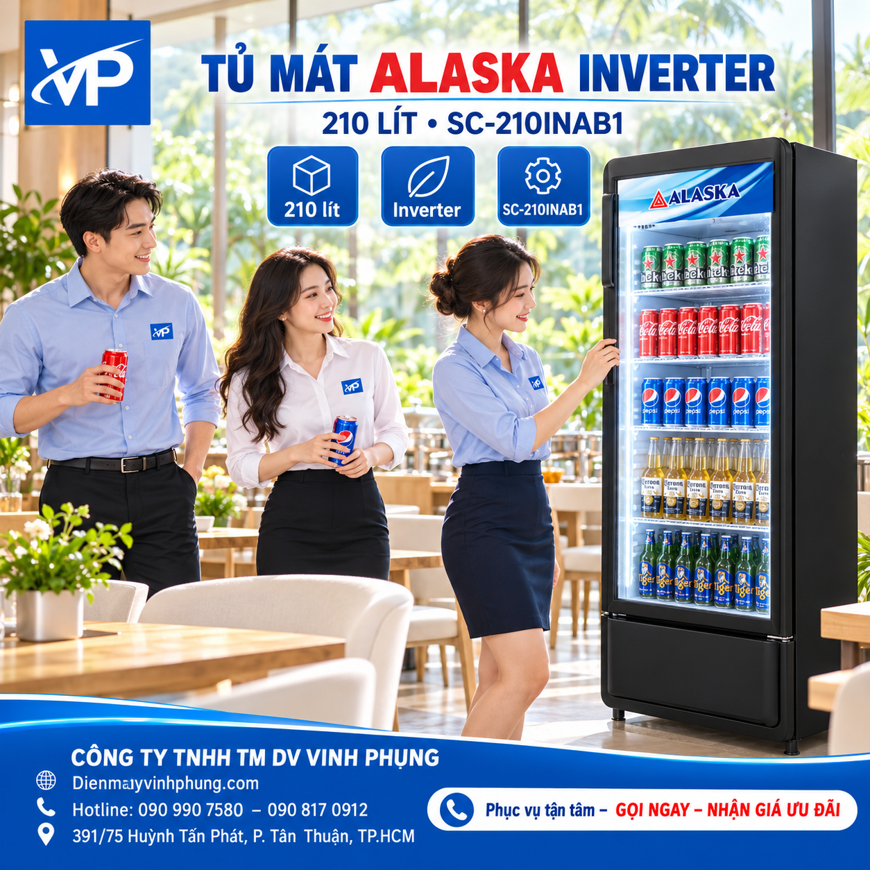 Tủ mát Alaska inverter 210 lít SC-210INAB1 5 Tủ mát Alaska inverter 210 lít SC-210INAB1