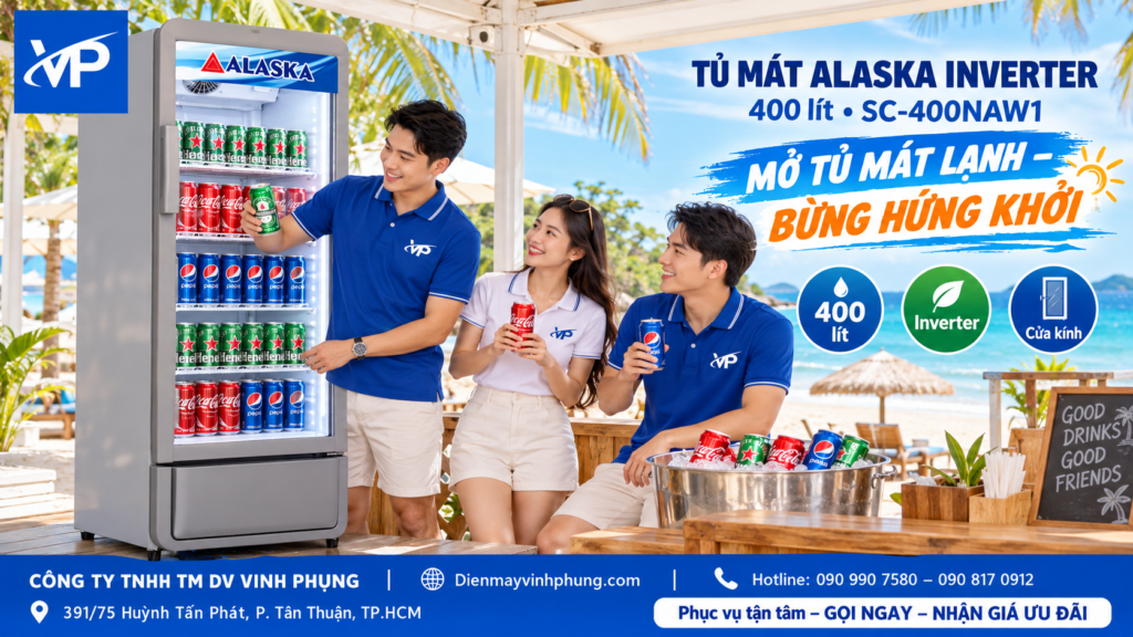 Tủ mát Alaska inverter 400 lít SC-400INAW1