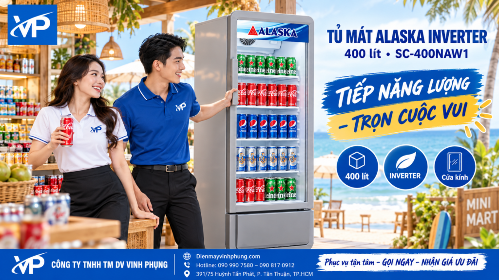 Tủ mát Alaska inverter 400 lít SC-400INAW1