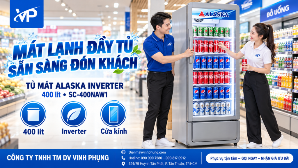 Tủ mát Alaska inverter 400 lít SC-400INAW1
