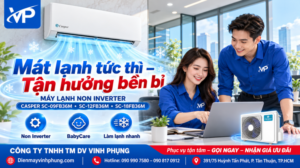 Máy Lạnh Casper 9000 BTU 1 chiều SC-09FB36M 5 Máy Lạnh Casper 9000 BTU 1 chiều SC-09FB36M