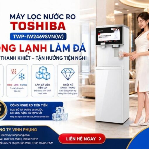 Máy Lọc Nước RO Nóng Lạnh Làm Đá Toshiba TWP-IW2469SVN(W) 10 image a2e764c8