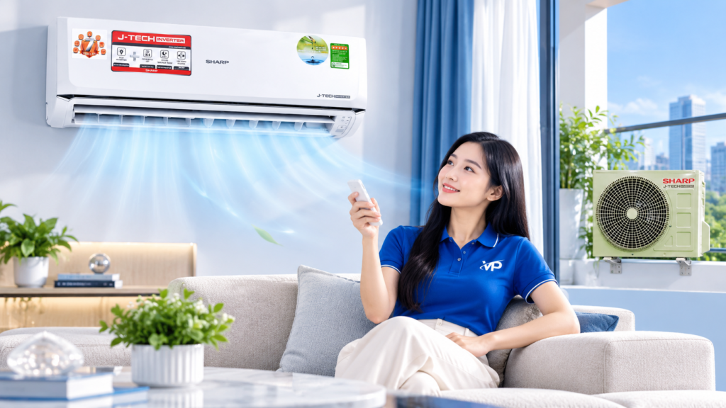 Máy lạnh Sharp Inverter 1HP AH-X10CEWA