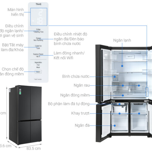 Tủ lạnh LG Inverter 575 lít Multi Door LFB58BLMA