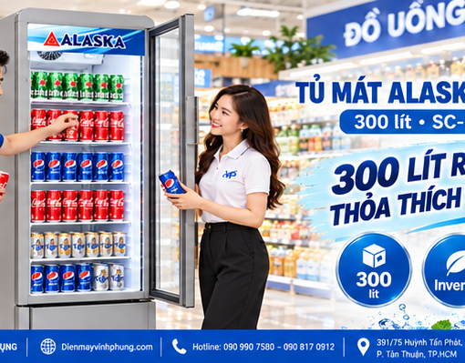 Tủ mát Alaska inverter 300 lít SC-300INAW1